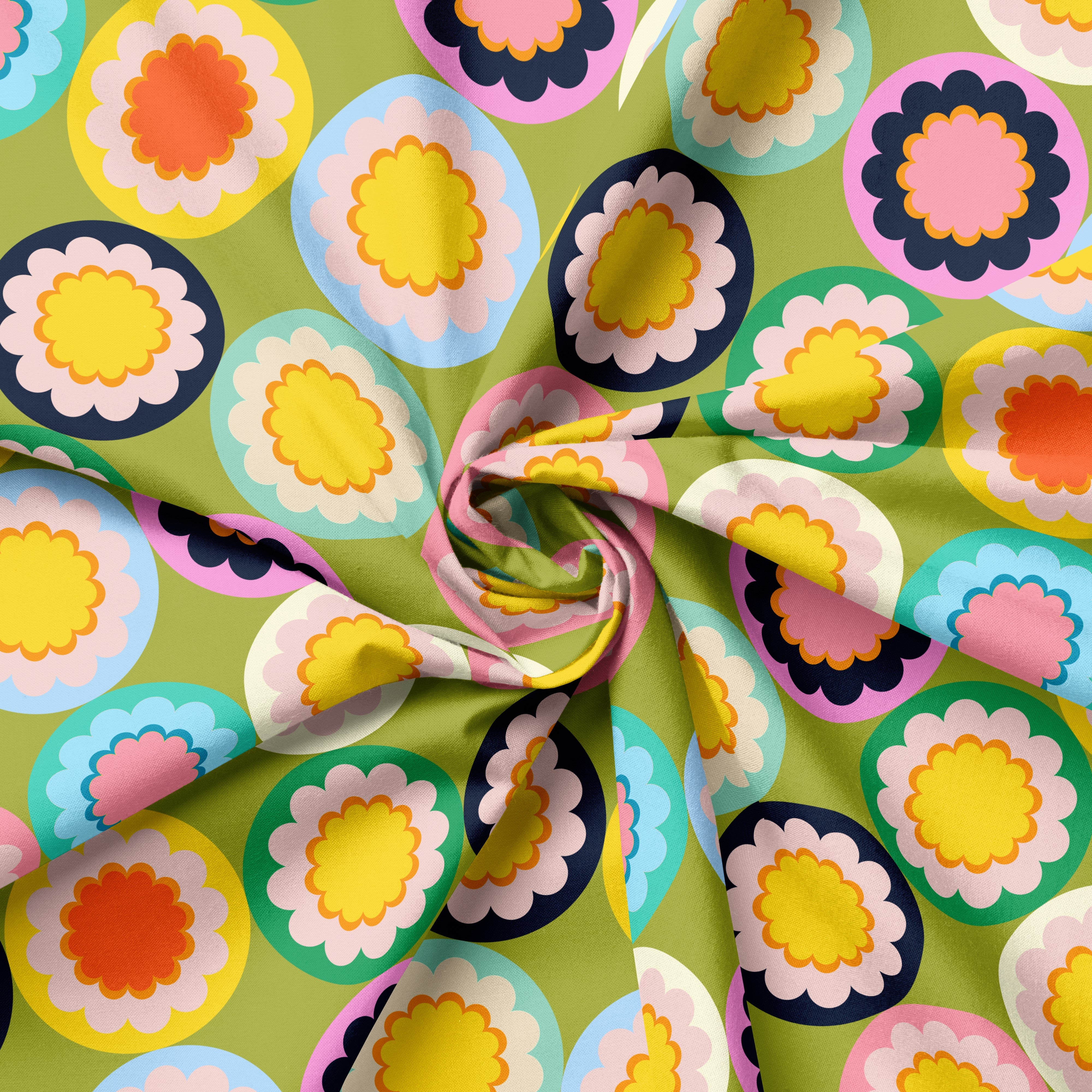 Daisy Chain Lawn | Fabric by the Metre