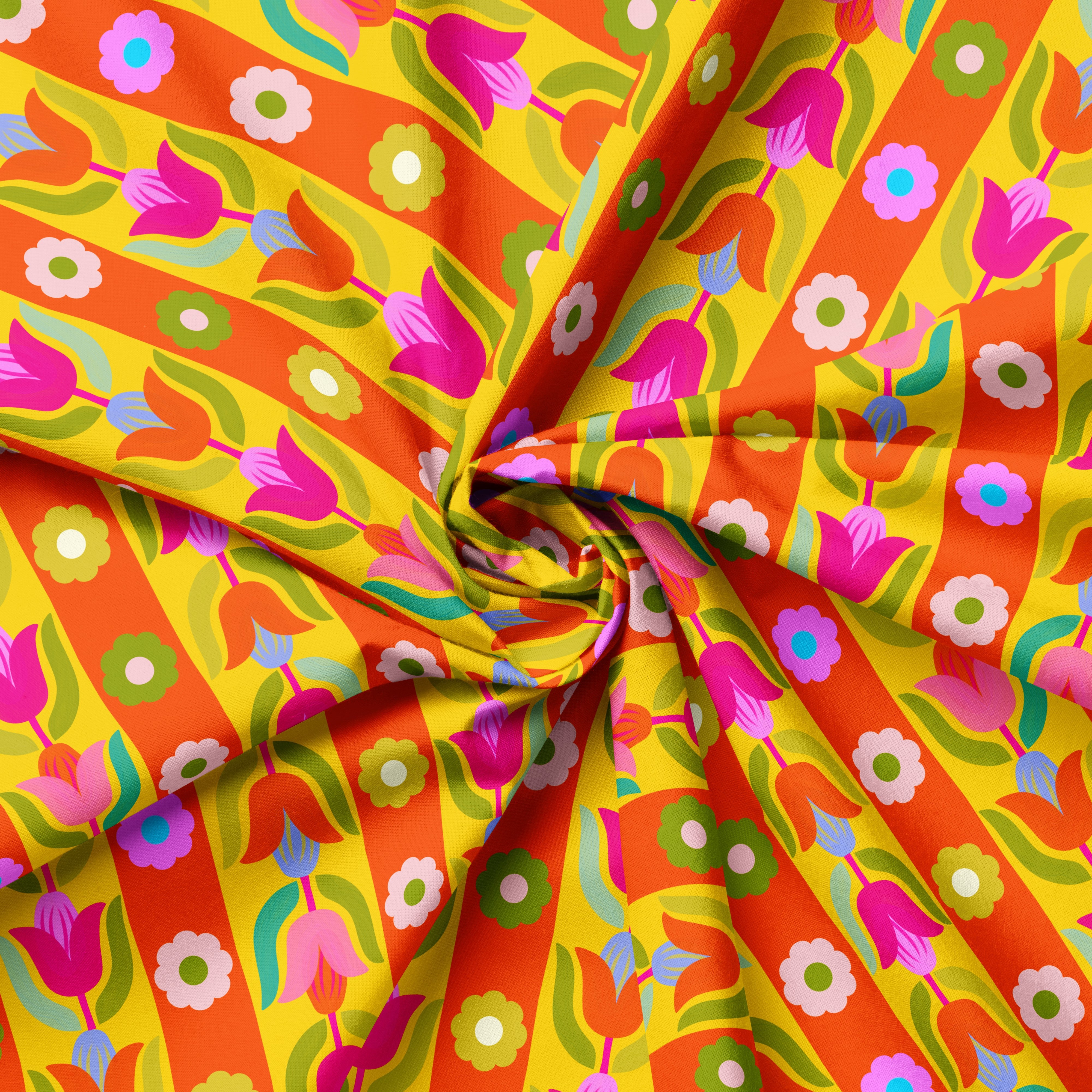 Gloria In Summer Gold | Fabric by the Metre