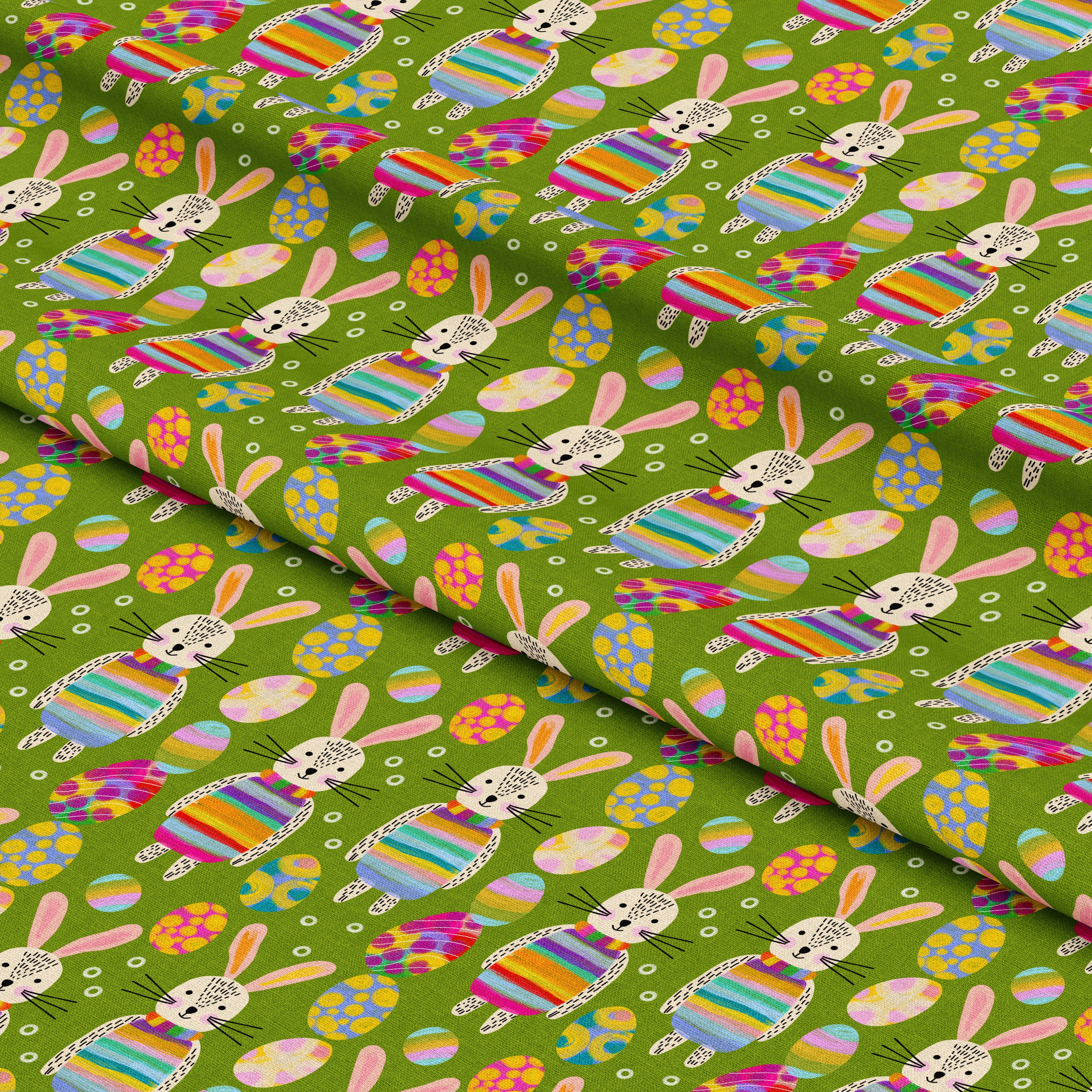 Jubilant Bunnies Egghunt | Fabric by the Metre