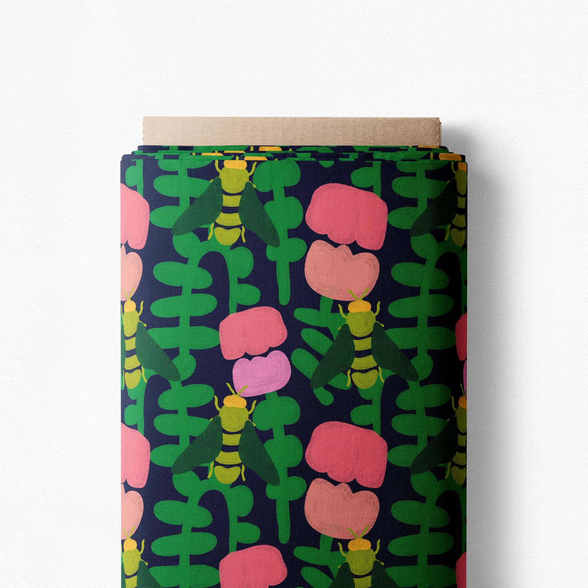 Kissing Flowers Noir | Fabric by the Metre