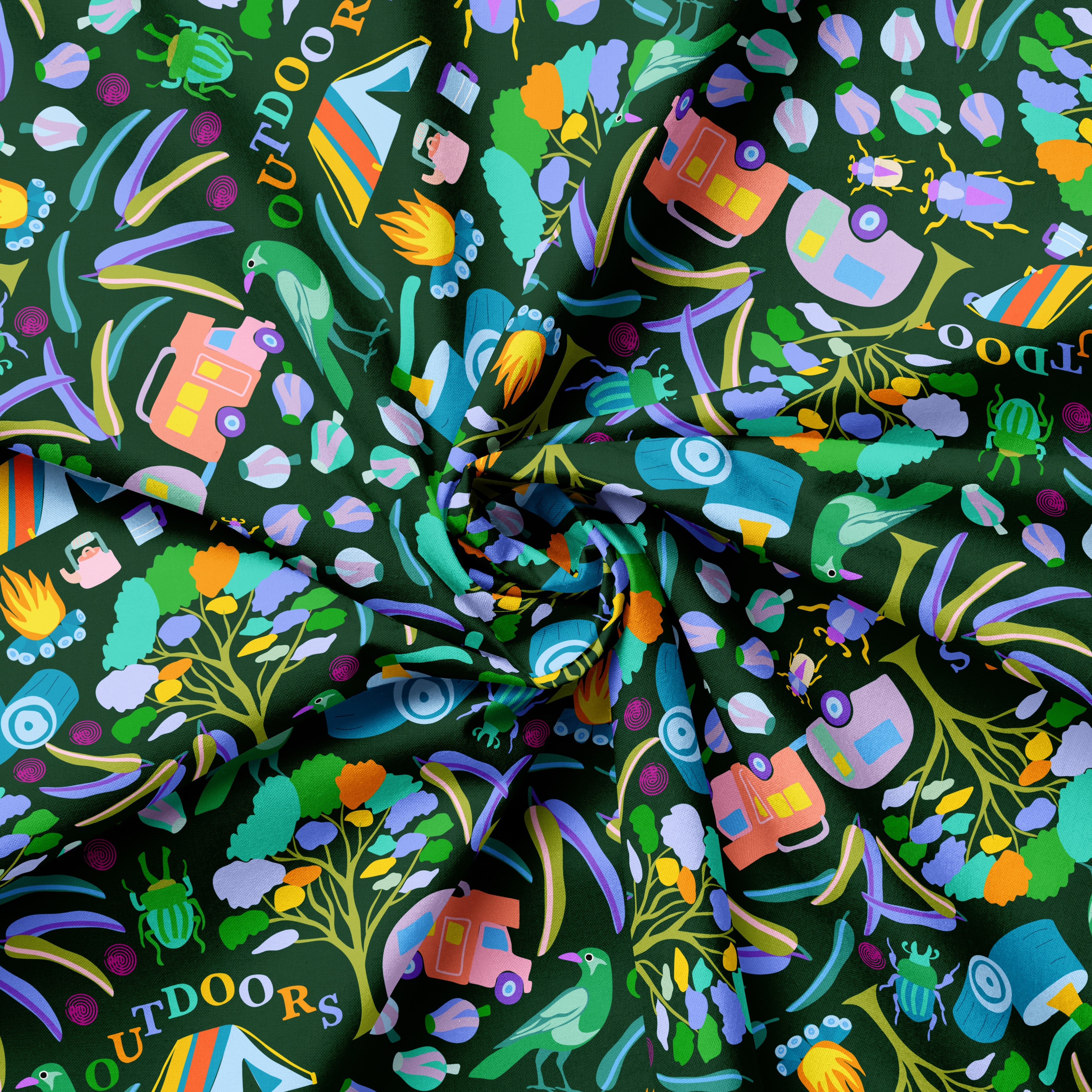 Little Oz Outdoors Forest | Fabric by the Metre