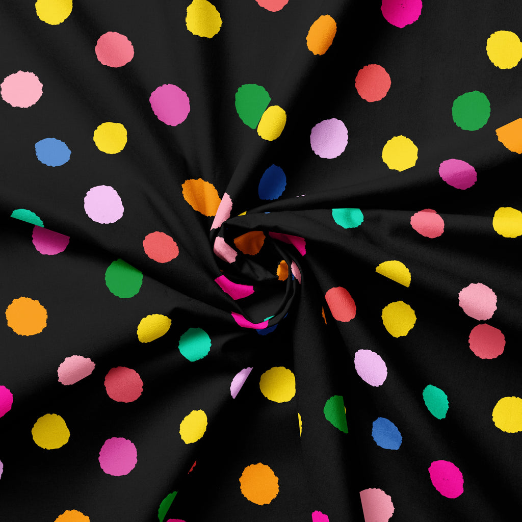Polka Pretty in Black | Fabric by the Metre