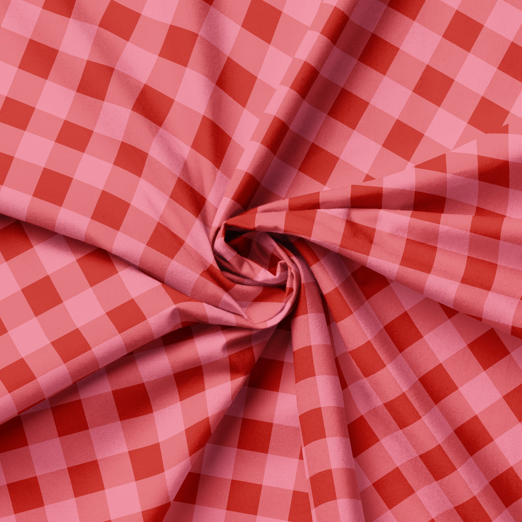 Strawberry Tart Gingham | Poplin | Ready-To-Ship