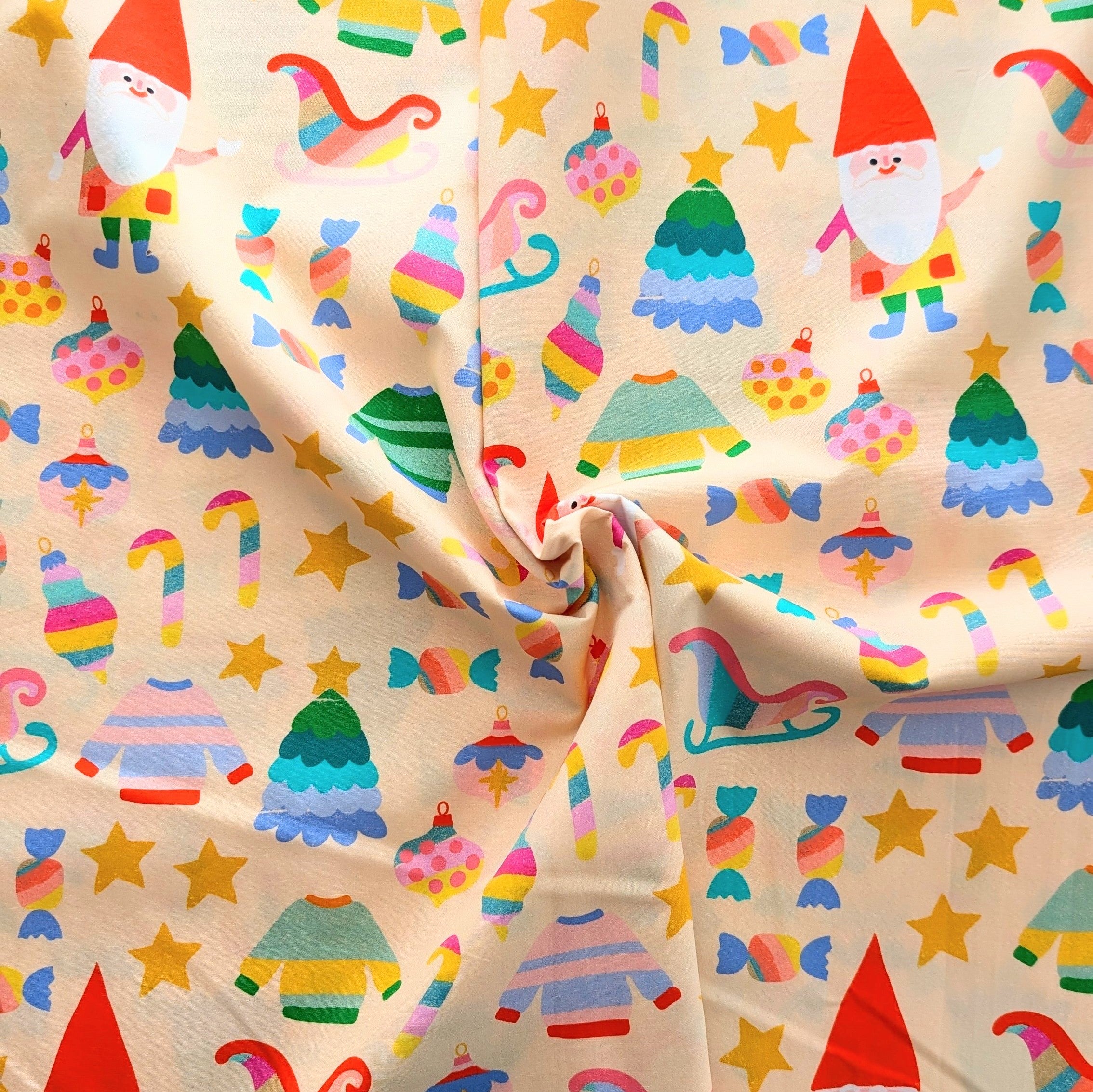 Gnome For Christmas Shortbread | Fabric by the Metre