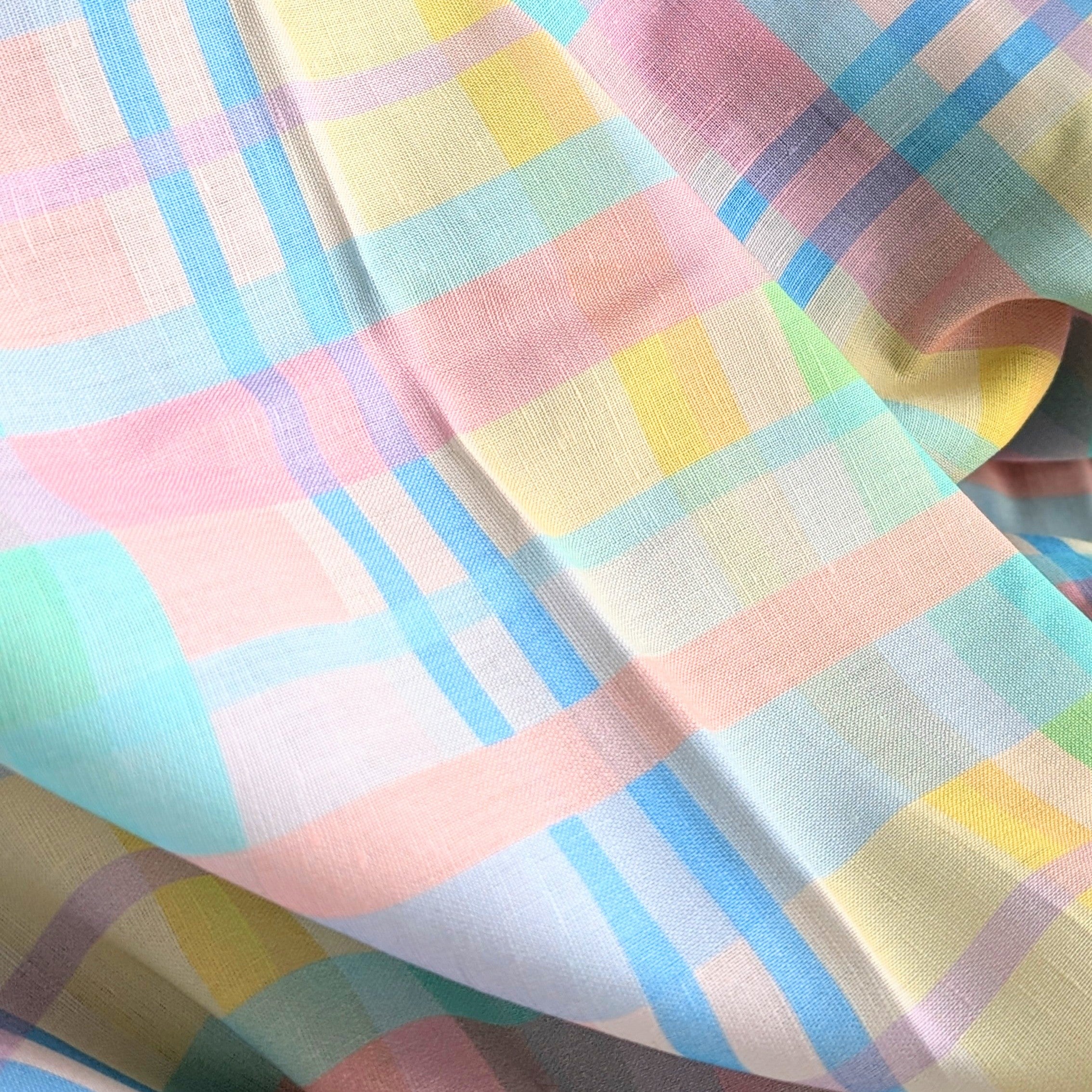 Blissful Plaid | Linen Cotton | Ready-To-Ship