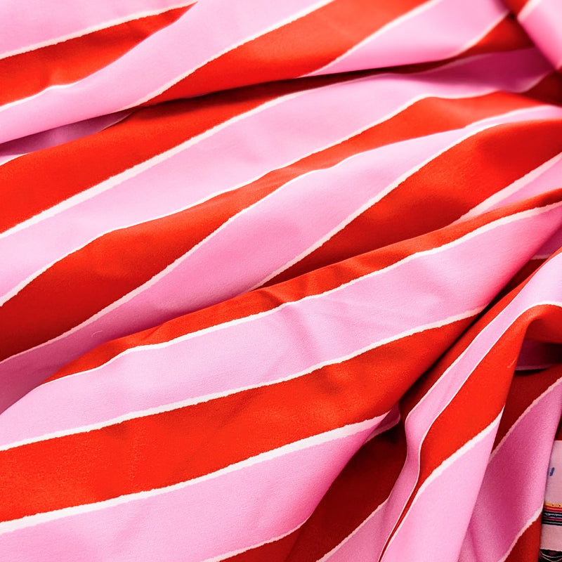 Wild Cherry Stripe | Sateen | Ready-To-Ship